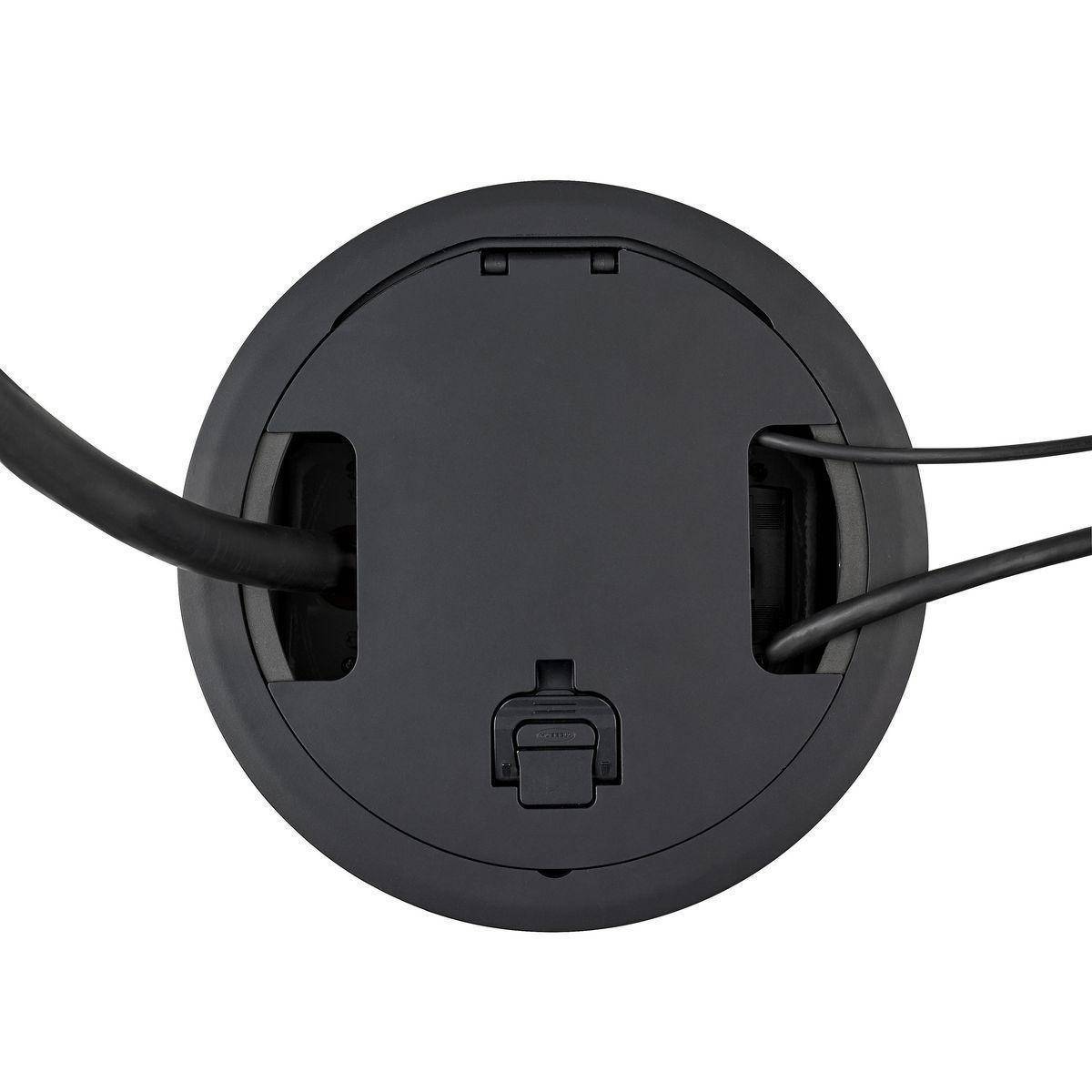 PREMISE WIRING Wiring Device-Kellems SystemOne™ ScrubShield® S1R10CVRBLK Fire Rated Poke Through Standard Recessed Cover, 10 in Dia, 1.48 in D, Die Cast Aluminum/Galvanized Steel