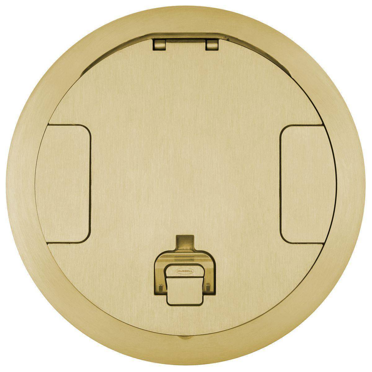 PREMISE WIRING Wiring Device-Kellems SystemOne™ ScrubShield® S1R10CVRBRS Fire Rated Poke Through Standard Recessed Cover, 10 in Dia, 1.48 in D, Die Cast Aluminum/Galvanized Steel
