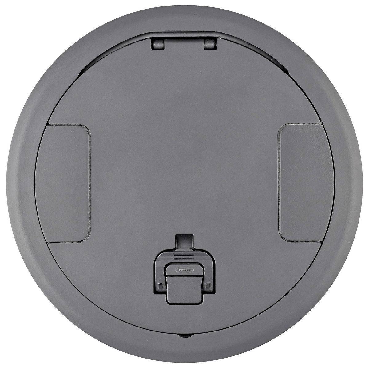 PREMISE WIRING Wiring Device-Kellems SystemOne™ ScrubShield® S1R10CVRGRY Fire Rated Poke Through Standard Recessed Cover, 10 in Dia, 1.48 in D, Die Cast Aluminum