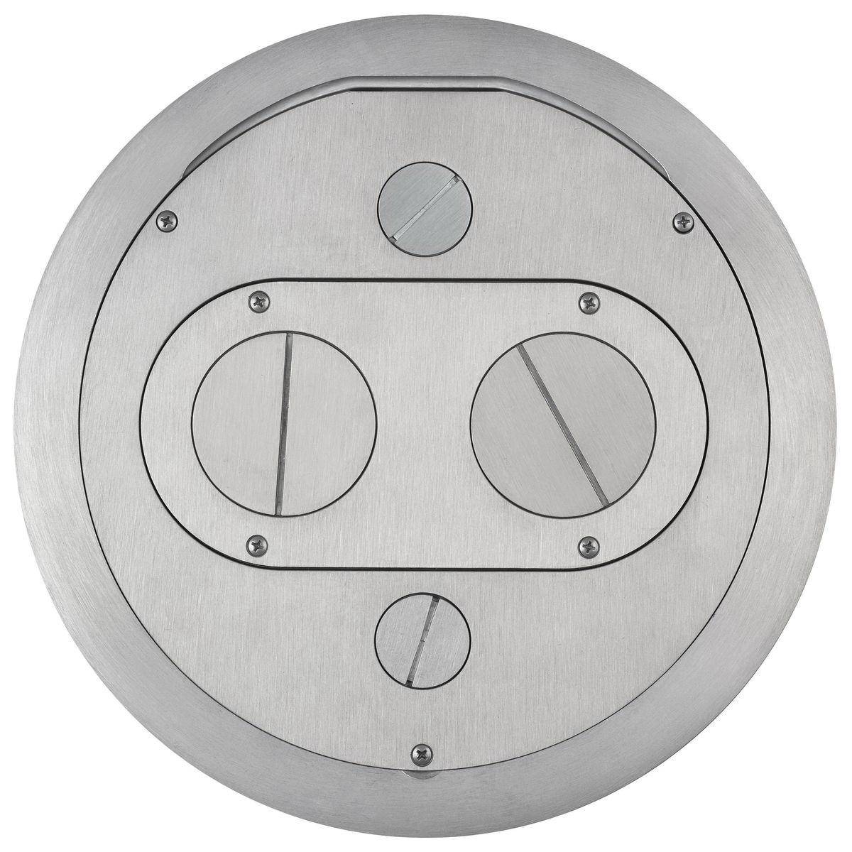 Wiring Device-Kellems ScrubShield® SystemOne® S1R10FFCVRALU Furniture Feed Cover Assembly, Cast Aluminum