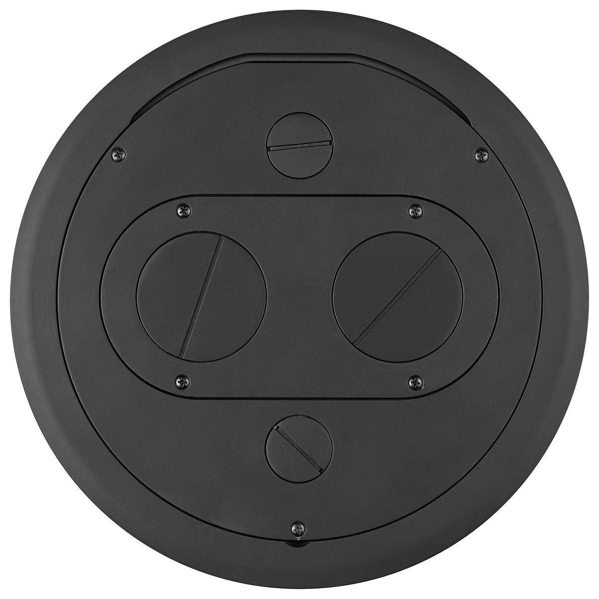 Wiring Device-Kellems ScrubShield® SystemOne S1R10FFCVRBLK Furniture Feed Cover Assembly, Cast Aluminum
