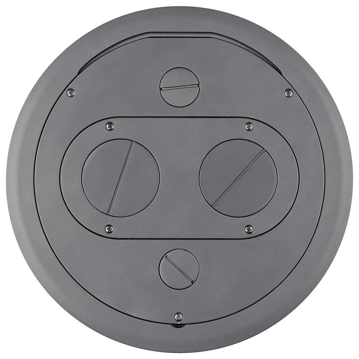 Wiring Device-Kellems ScrubShield® SystemOne S1R10FFCVRGRY Furniture Feed Cover Assembly, Cast Aluminum