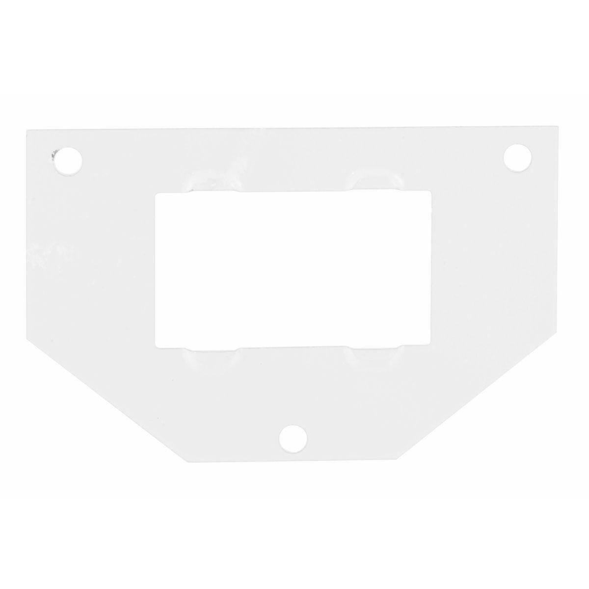 Wiring Device-Kellems SystemOne S1R10PSPF Standard Half Perimeter Sub Plate With (1) iSTATION Opening, 2.08 in L x 3.3 in W x 0.06 in D, Steel