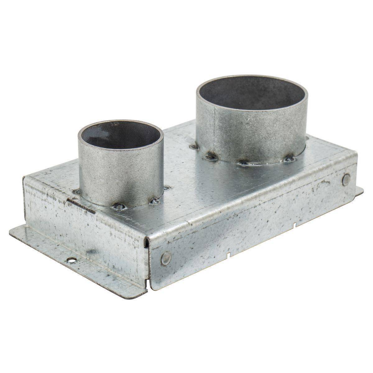 Wiring Device-Kellems SystemOne S1R8JNC10 Replacement Standard Fitting Box, 8 in Hole, For Use With Recessed Fire-Rated Poke Through, Galvanized Steel