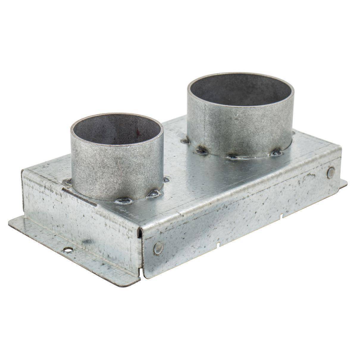 Wiring Device-Kellems SystemOne S1R8JNC11 Replacement Standard Fitting Box, 8 in Hole, For Use With Recessed Fire-Rated Poke Through, Galvanized Steel