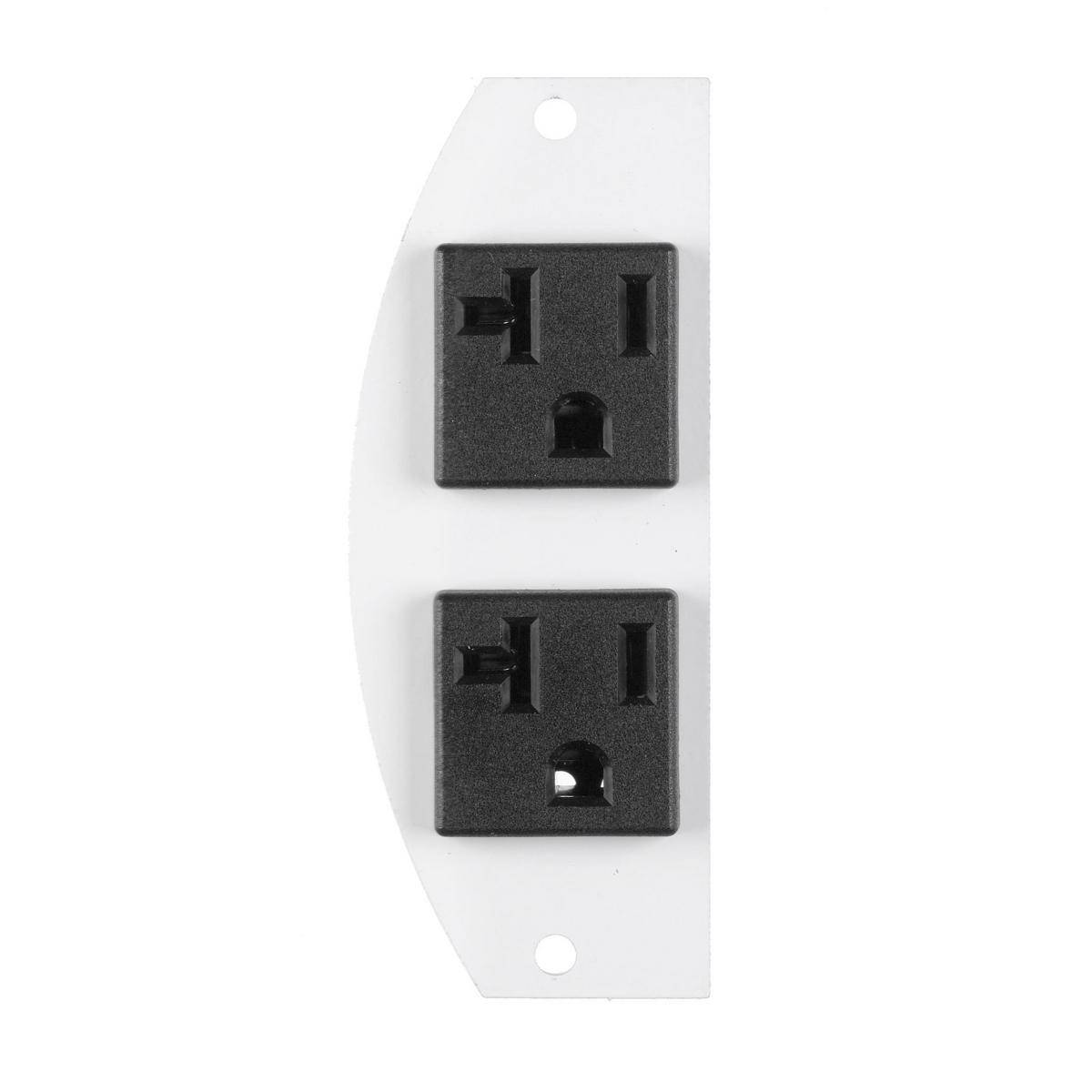 Wiring Device-Kellems SystemOne ScrubShield® S1R8PSPZ25 Sub Plate With (2) 20 A Pre-Wired Receptacles, 4 in L x 1.58 in W, Steel