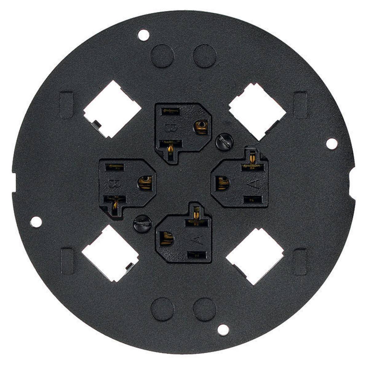PREMISE WIRING S1SP4X4PA Fabricated Standard Sub-Plate With 18 in Leads, 5.36 in Dia, 6.26 in W, Composite