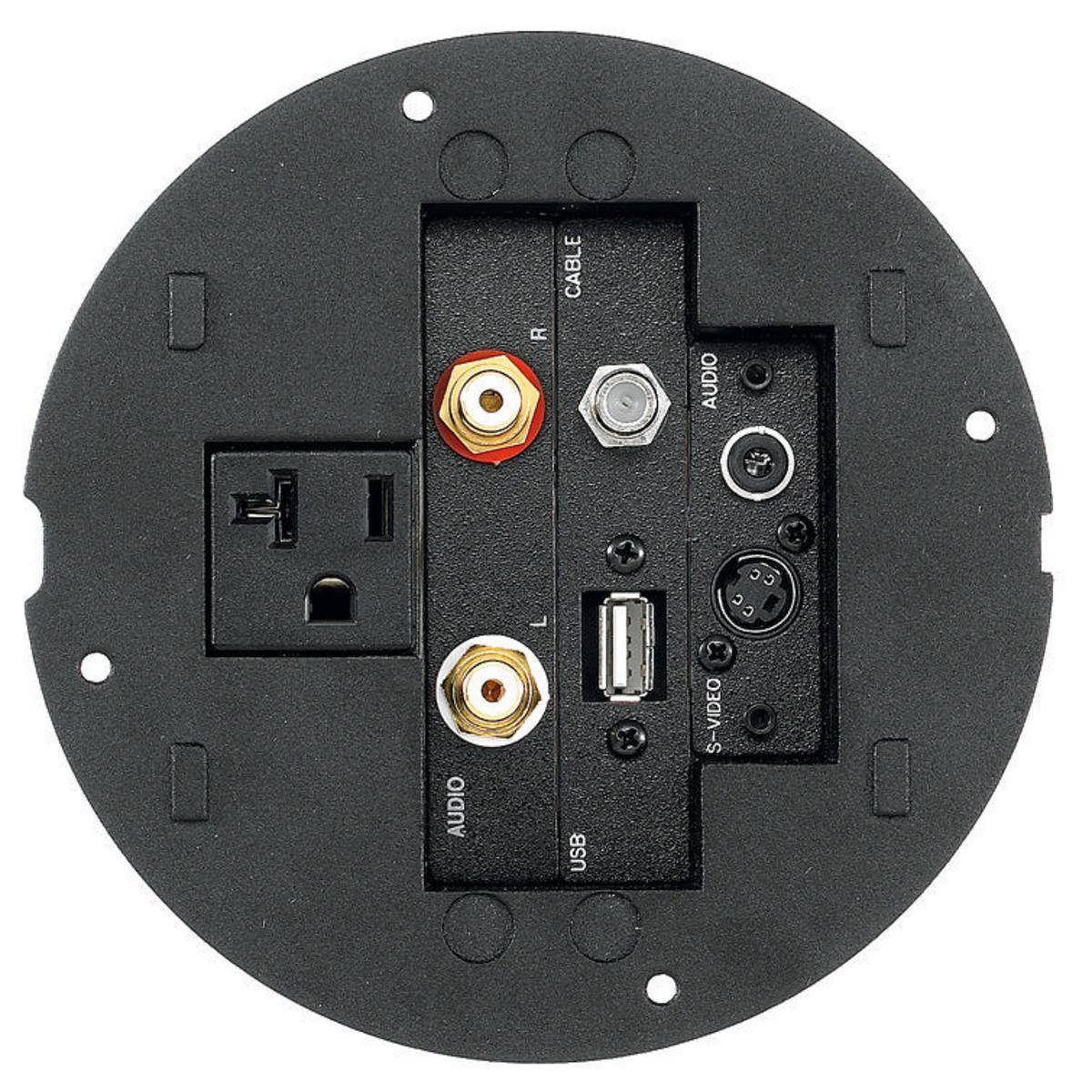 Wiring Device-Kellems SystemOne S1SPEXT2 Standard Fire-Rated Poke-Through Sub Plate, 5.36 in Dia, 6.26 in L, Cast Aluminum