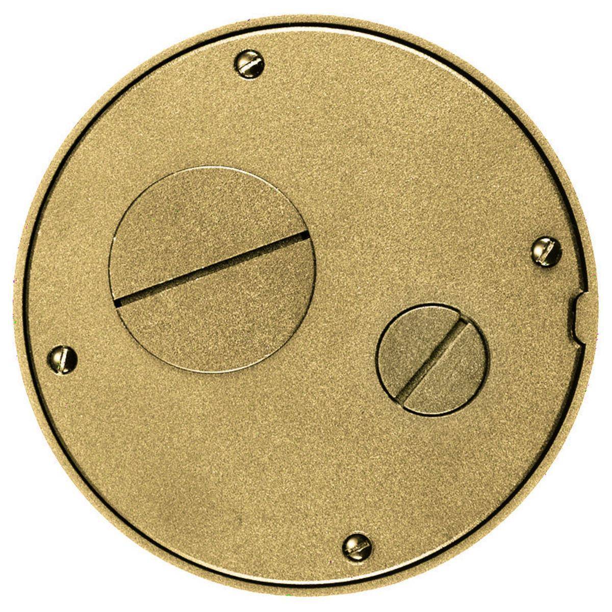 PREMISE WIRING SystemOne® S1SPFFTBRS Flush Standard Furniture-Feed Sub Plate, 5.62 in Dia, 0.47 in D, Composite