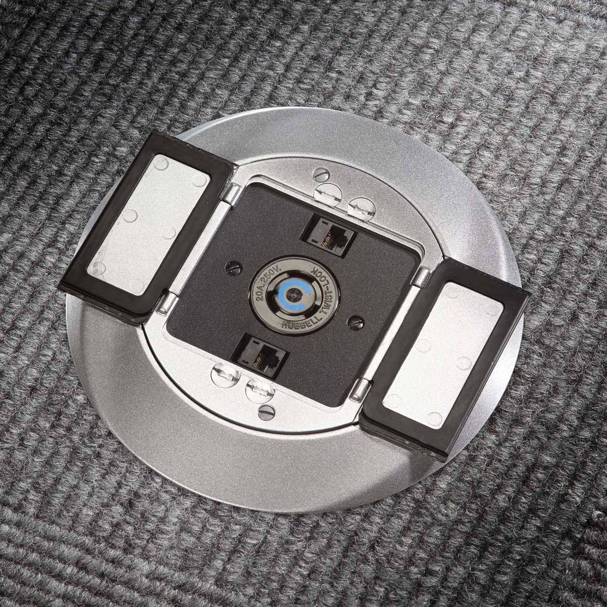 Wiring Device-Kellems SystemOne S1SPTL Standard Fire-Rated Poke-Through Sub Plate, 5.36 in Dia, 6.26 in L, Cast Aluminum