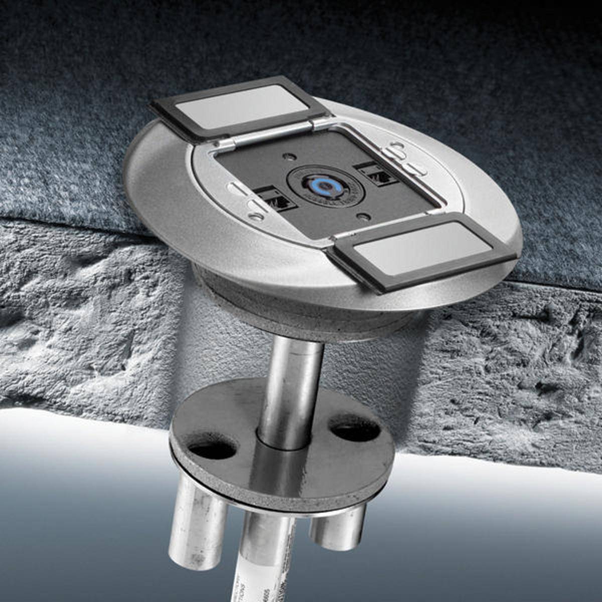 Wiring Device-Kellems SystemOne S1SPTL Standard Fire-Rated Poke-Through Sub Plate, 5.36 in Dia, 6.26 in L, Cast Aluminum