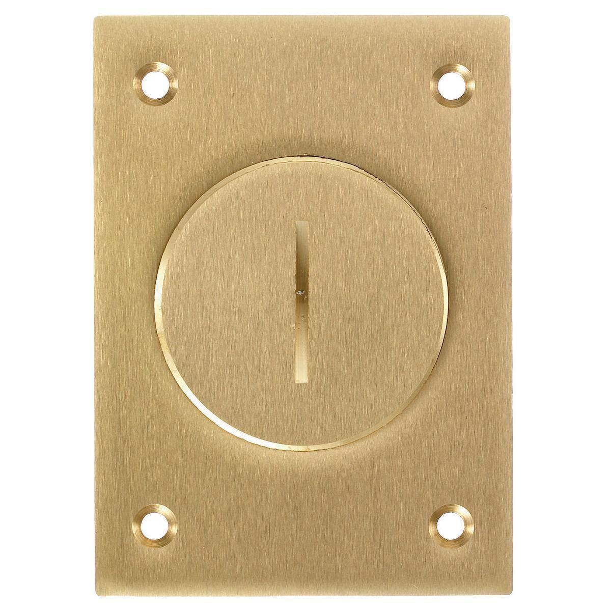 Wiring Device-Kellems S2825 Machined Standard Floor Box Cover, 2.99 in L x 4.15 in W x 0.13 in D, Metallic
