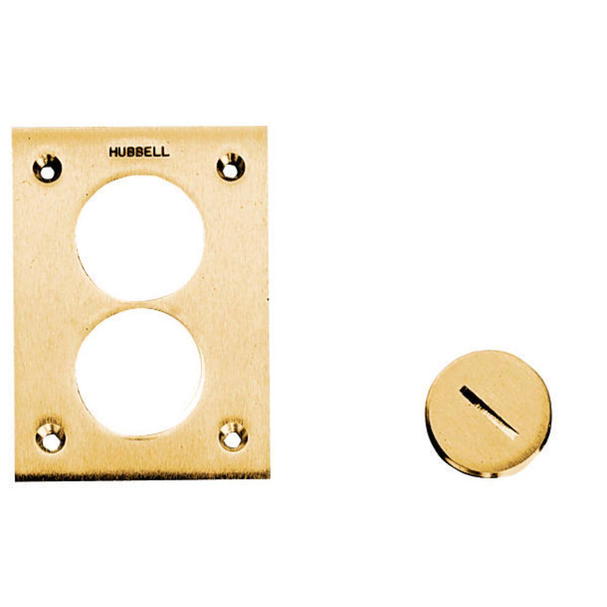 PREMISE WIRING S5002 Replacement Flush Plug, For Use With F1339, F1340 Cover, Brass