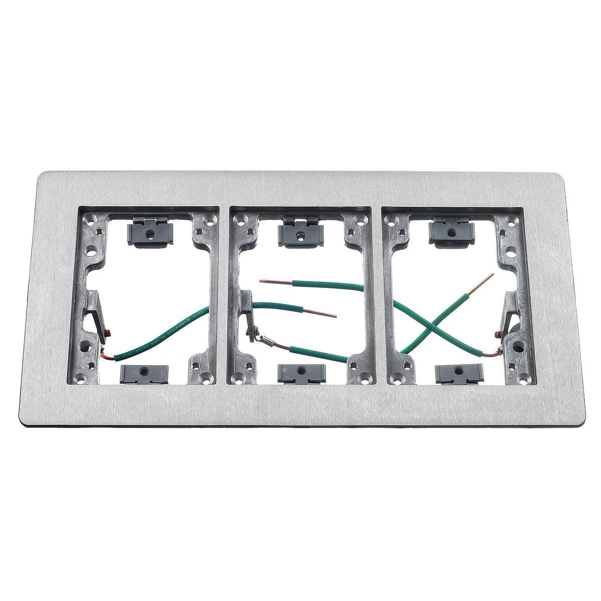 PREMISE WIRING SA3085W 3-Gang Rectangular Standard Machined Floor Flange, 11.34 in L, Aluminum
