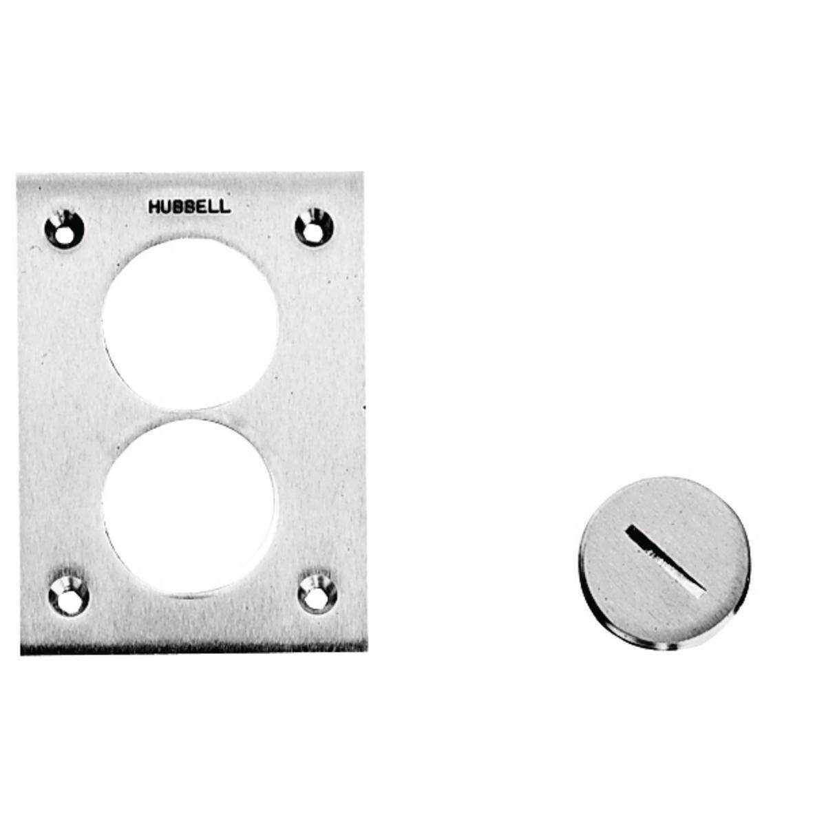 Wiring Device-Kellems SA5020 Standard Sized Flush Plug, For Use With S2925, SA2925, S88, S2930, S2955,SF2955, S2825 Cover, 2-1/8 in NPT, Surface Mount, Brass