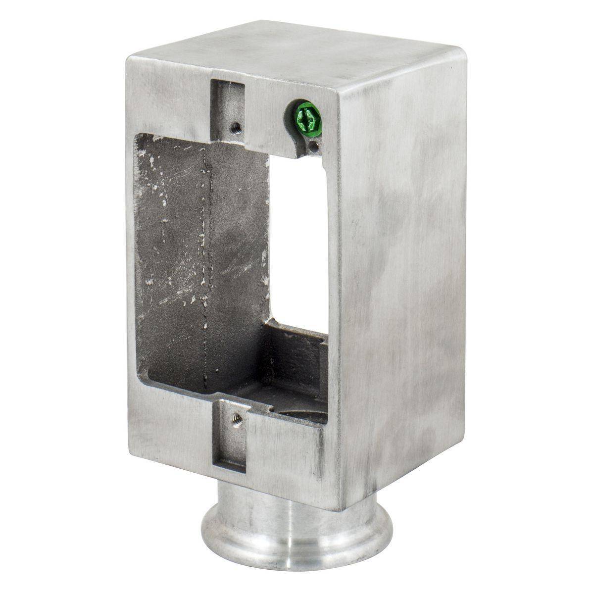 Wiring Device-Kellems SA6686G Standard Grounded Large Capacity Single Service Pedestal With 1 in NPT Hub, 2 Outlets, 2 Gangs, Aluminum