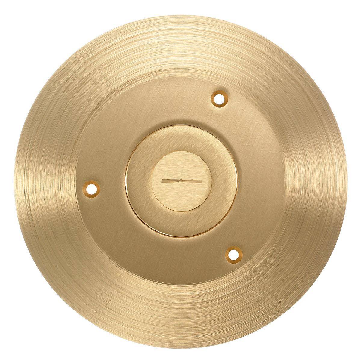PREMISE WIRING SF2525 Combination Round Standard Cover and Flange, 6-1/4 in Dia, Brass