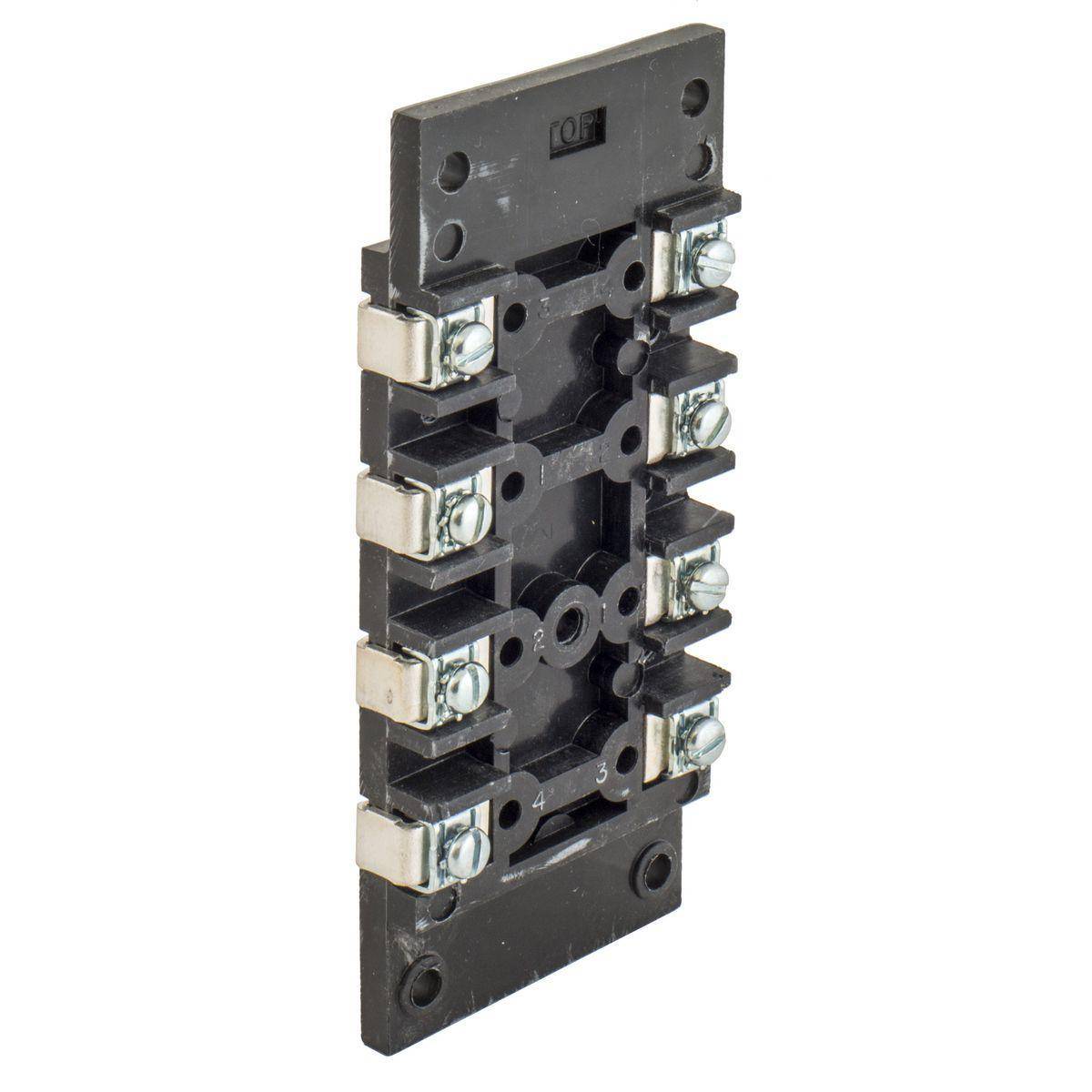 Wiring Device-Kellems TB2 PBS 1-Phase Non-Metallic Pilot Duty Standard Terminal Board, For Use With PG2, PG6, MS2 Insert Switch, 250 VAC, -40 to 75 deg C Without Impact, Surface Mount, Screw Terminal, Black