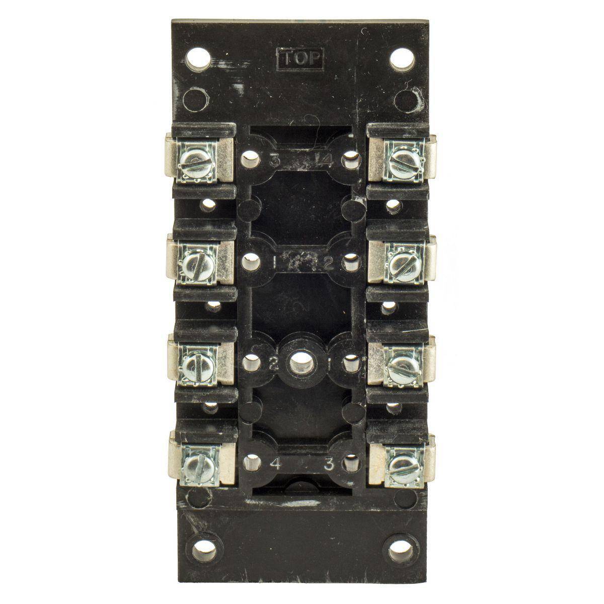 Wiring Device-Kellems TB2 PBS 1-Phase Non-Metallic Pilot Duty Standard Terminal Board, For Use With PG2, PG6, MS2 Insert Switch, 250 VAC, -40 to 75 deg C Without Impact, Surface Mount, Screw Terminal, Black