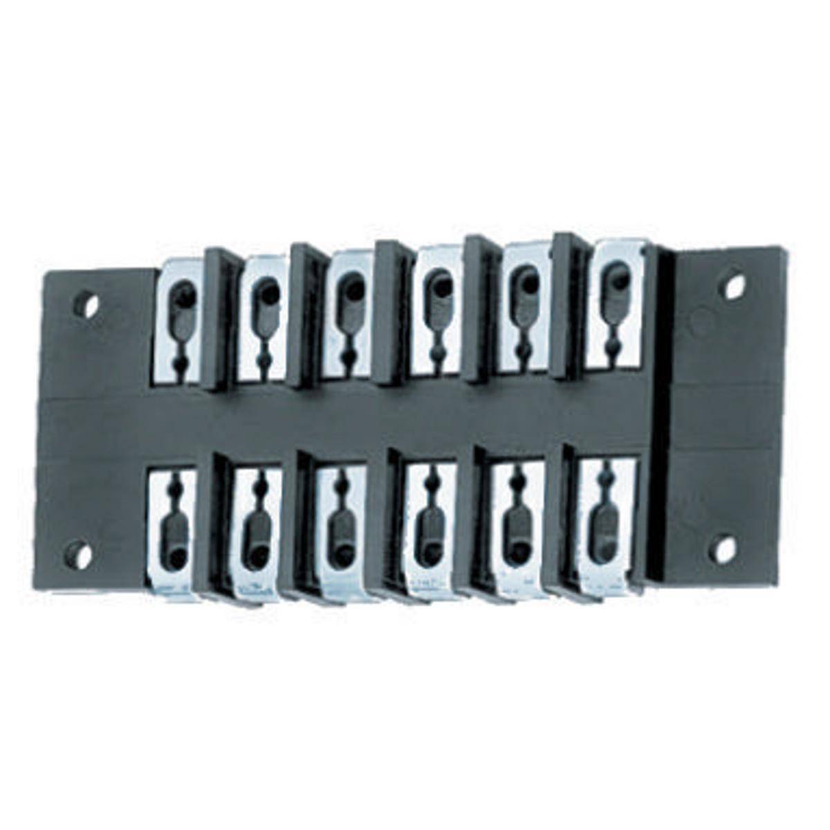 Wiring Device-Kellems TB5 PBS 1-Phase Non-Metallic Pilot Duty Standard Five Speed Terminal Board, For Use With MS5 Insert Switch, 250 VAC, -40 to 75 deg C Without Impact, Surface Mount, Screw Terminal, Black