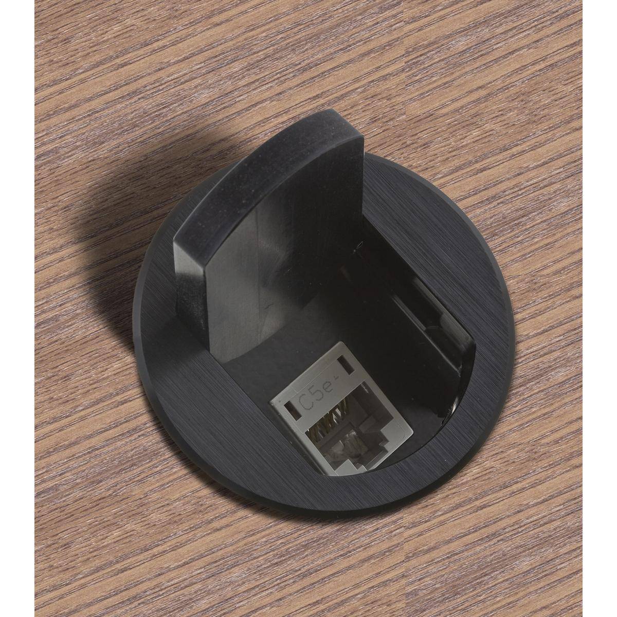 Wiring Device-Kellems TTBKSBK Work Surface Box With 9 ft Power Cord, Stamped Steel, 1 Gangs, 1 Outlets