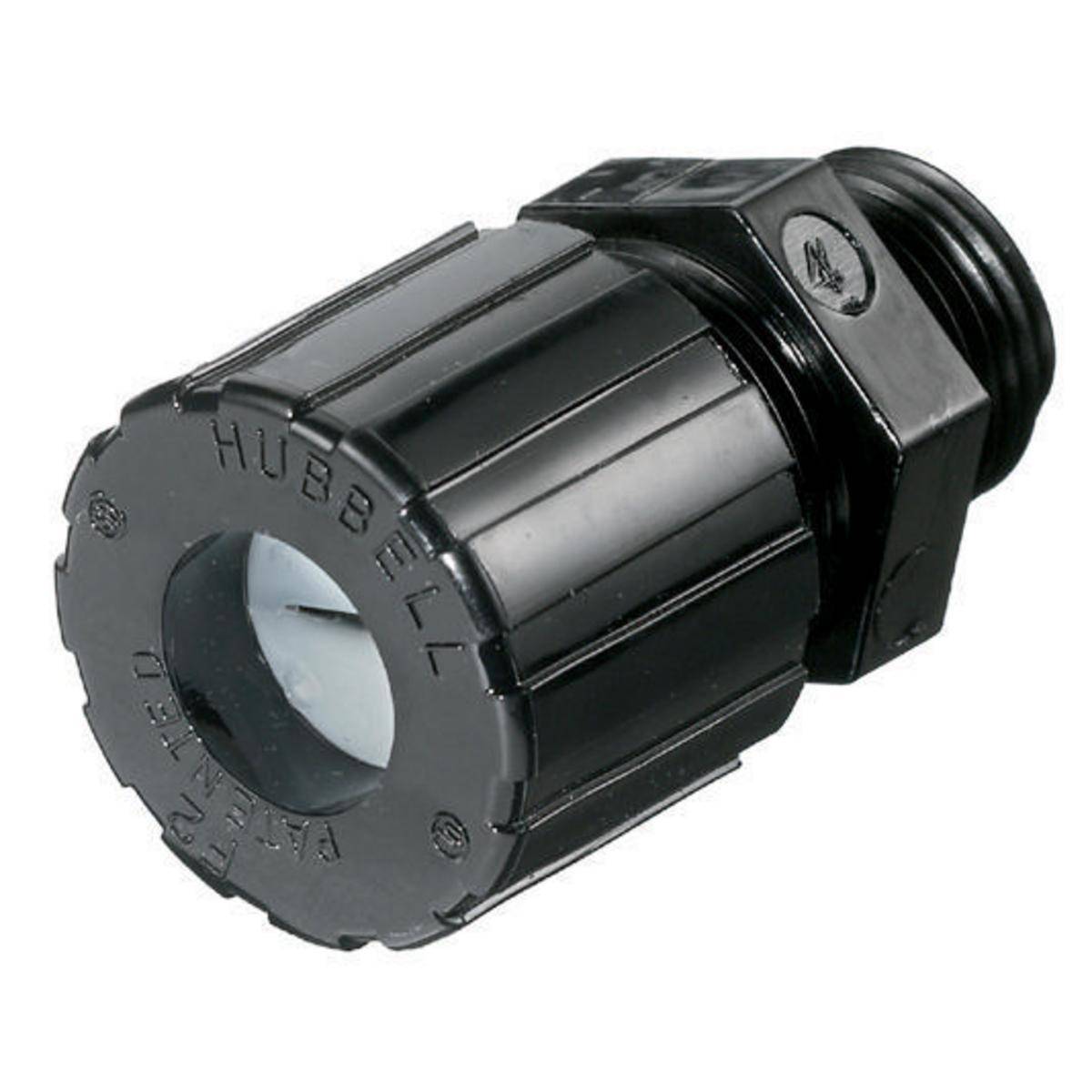 Wiring Device-Kellems UFC2001CR Underground Feed Standard Cord Connector, 1/2 in Trade, 0.2 x 0.4 to 0.25 x 0.55 in Cable Openings, Nylon