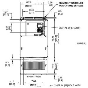 Yaskawa America Inc. CIMR-PU2A0110FAA Variable Speed Industrial AC Drive