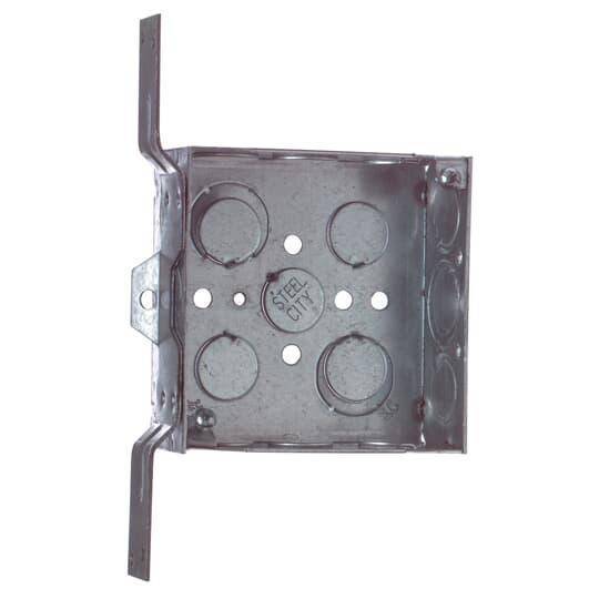 eFab™ 52151CV1234EP Square Box, Steel, 21 cu-in Capacity, 4 in H x 4 in W x 1-1/2 in D