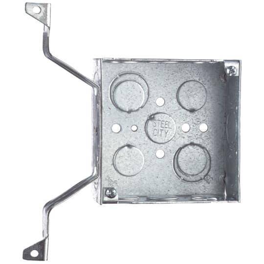 eFab™ 52151DV12P Square Box, Steel, 21 cu-in Capacity, 4 in H x 4 in W x 1-1/2 in D
