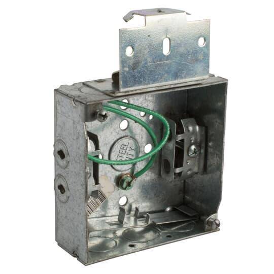 eFab™ 52151-MSX-P Outlet Box, Steel, 21 cu-in Capacity, (1) Outlets, (9) Knockouts, 4 in H x 4 in W x 1-1/2 in D