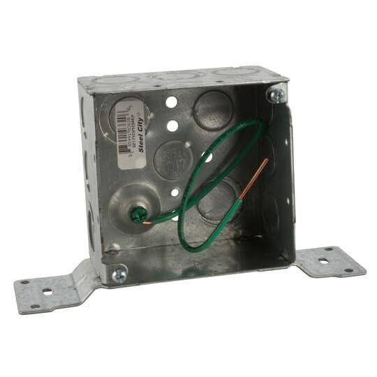 eFab™ 52171CV1234EP Outlet Box, Steel, 30.3 cu-in Capacity, (1) Outlets, (11) Knockouts, 4 in H x 4 in W x 2-1/8 in D