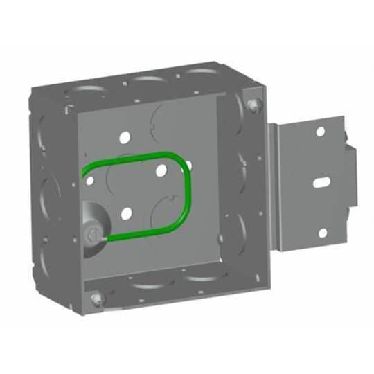 eFab™ 52171MSP MS Series Outlet Box, Steel, 30.3 cu-in Capacity, (1) Outlets, (11) Knockouts, 4 in H x 4 in W x 2-1/8 in D