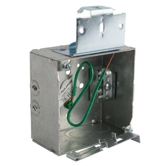 eFab™ 52171MSXP MS Series Outlet Box, Steel, 30.3 cu-in Capacity, (1) Outlets, (4) Knockouts, 4 in H x 4 in W x 2-1/8 in D