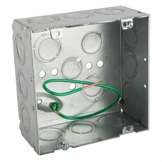 eFab™ 721711234EP Outlet Box, Steel, 42 cu-in Capacity, (1) Outlets, (11) Knockouts, 4-11/16 in H x 4-11/16 in W x 2-1/8 in D