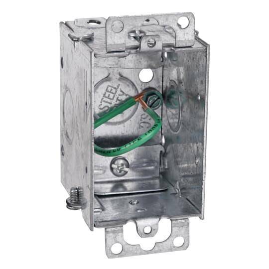 eFab™ LXWOWP Gangable Switch Box, Steel, 12.5 cu-in Capacity, 2 in W x 2-1/2 in D x 3 in H