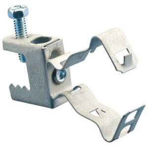 0.709 to 1.181" OD, nVent Electric PLC (Caddy) BC812MSM Conduit to Beam Clamp, 1/2" Thick Flange, 20 Lb-Ft Torque