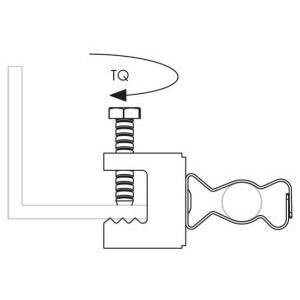 0.709 to 1.181" OD, nVent Electric PLC (Caddy) BC812MSM Conduit to Beam Clamp, 1/2" Thick Flange, 20 Lb-Ft Torque