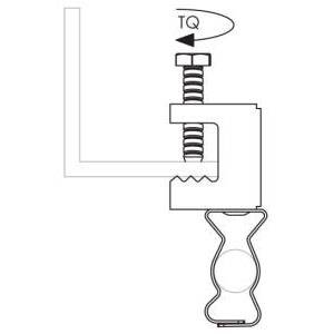 0.709 to 1.181" OD, nVent Electric PLC (Caddy) BC812M Conduit to Beam Clamp, 1/2" Thick Flange, 20 Lb-Ft Torque