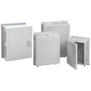 20.19" x 16.25" x 6", Hoffman Enclosures A20H1606GQRLP Wall Mount Enclosure, NEMA 3/3R/4/4X/12/13, 0.14" Thick, Reinforced Fiberglass