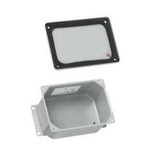 3.5" x 4" x 4.75", Hoffman Enclosures A445DSC Screw Cover Enclosure, NEMA 4/6/12/13, 16 Gauge, Mild Steel