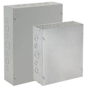 30" x 24" x 12", Hoffman Enclosures ASE30X24X12 Screw Cover Enclosure, NEMA 1, 14 Gauge Body, Mild Steel