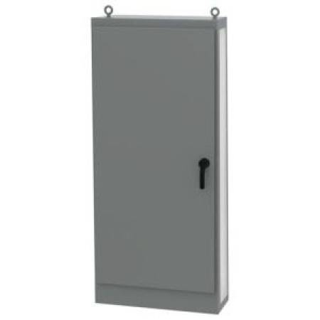 39.76 x 18.11 x 72.13, Hoffman Enclosures AU72X4018BLP Freestanding Enclosure, NEMA 3R/4/12/IP66/IK10, Mild Steel, Universal, 1-Door