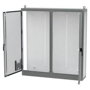 78.5 x 18.11 x 84.13, Hoffman Enclosures AU84X7818LLP Freestanding Enclosure, NEMA 3R/4/12/IP66/IK10, Mild Steel, Universal, 2-Door