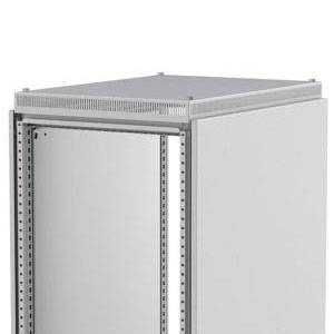 2.28 x 31.5 x 19.69, Hoffman Enclosures CVR0805R5 Floor Standing Enclosure Ventilation Roof, Light Gray Mild Steel