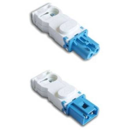 0.9 x 0.55 x 2.09, 2.36 to 3.03" Diameter Cable, Hoffman Enclosures ELCN124V LED Enclosure Light Connector, 50 VDC Rated 16 A Smooth Light Blue Polyamide