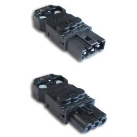 0.9 x 0.55 x 2.09, 2.17 to 3.54" Diameter Cable, Hoffman Enclosures ELCN1 LED Enclosure Light Connector, 250 VAC Rated 16 A Smooth Light Blue Polyamide