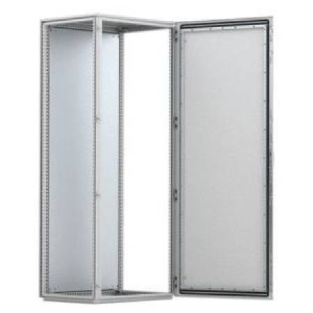 23.62 x 23.62 x 78.74, Hoffman Enclosures MCS20066R5 Floor Standing Enclosure, NEMA 12/13/EEMAC 12/IP55/IK10, Light Gray Mild Steel, 1-Door