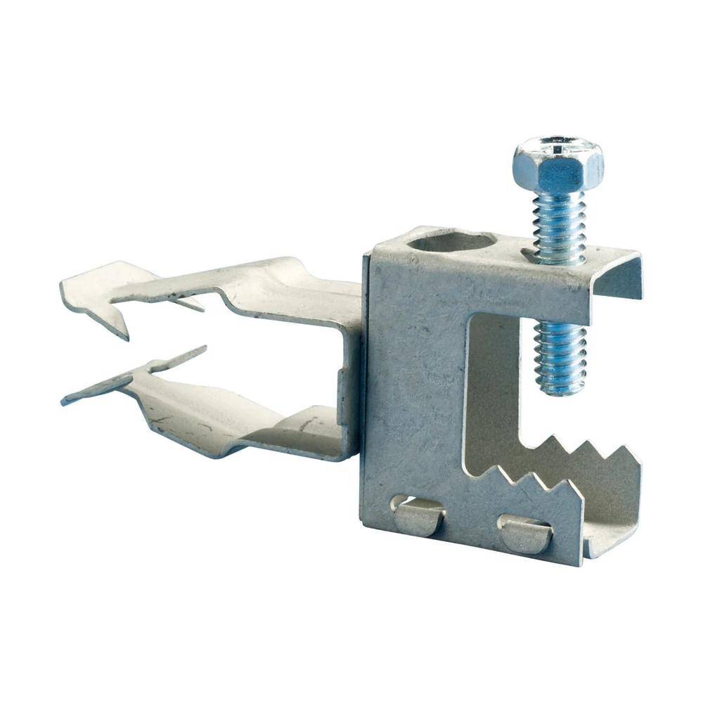 nVent CADDY BC12PSM BC-PSM Conduit to Beam Clamp, 3/4 in EMT Conduit, 1/2 in THK Flange, 15 lb Ultimate Static Load, Spring Steel, Caddy® Armor