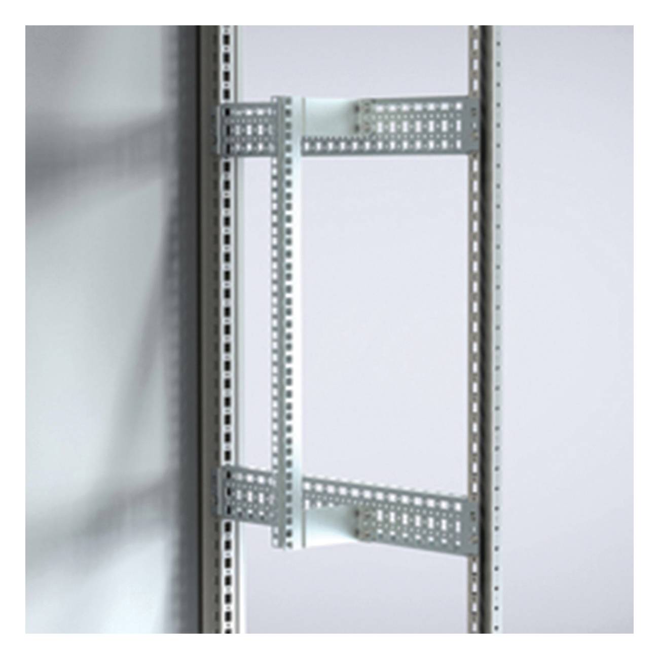 nVent HOFFMAN CIPP18 Partial Height Vertical Mounting Profile, 62.99 in H x 1.77 in W x 1.14 in D, For Use With 18U Floor Standing Enclosure, 14 ga Mild Steel