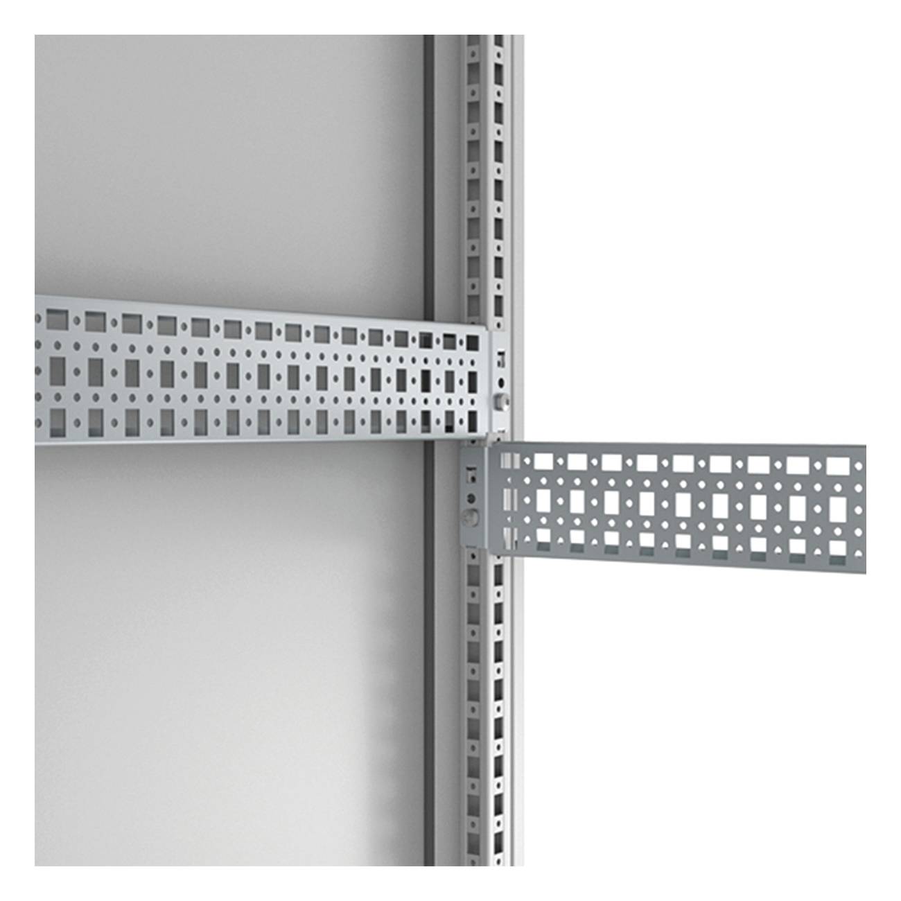 nVent HOFFMAN CLPK400 Click-In Universal Mounting Profile, 2.91 in H x 13.9 in W x 1.02 in D, For Use With 400 mm W 2000 N Floor Standing Enclosure, 16 ga Mild Steel